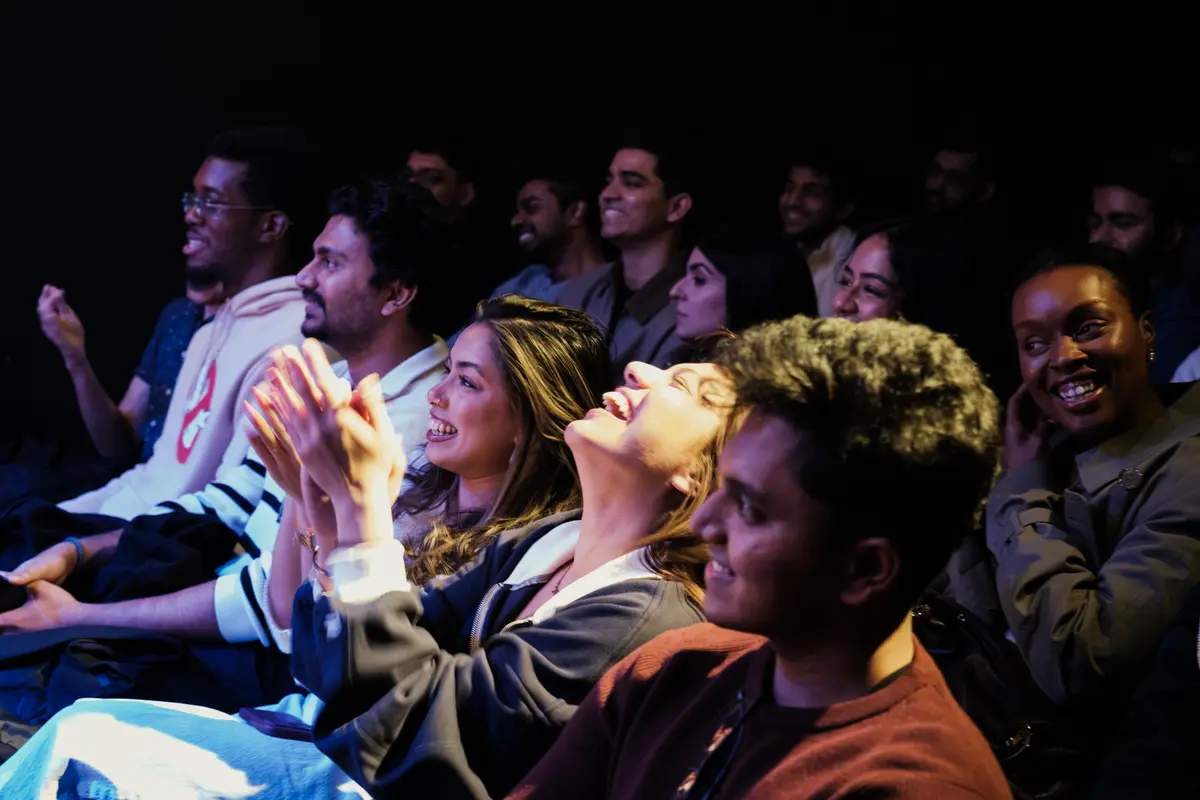 Audience celebrating after the show